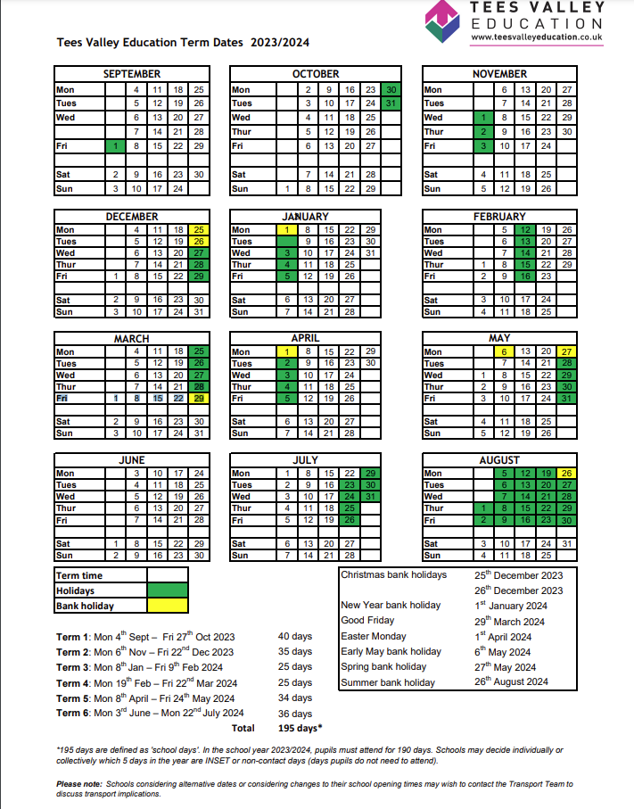 Term Dates - Wilton